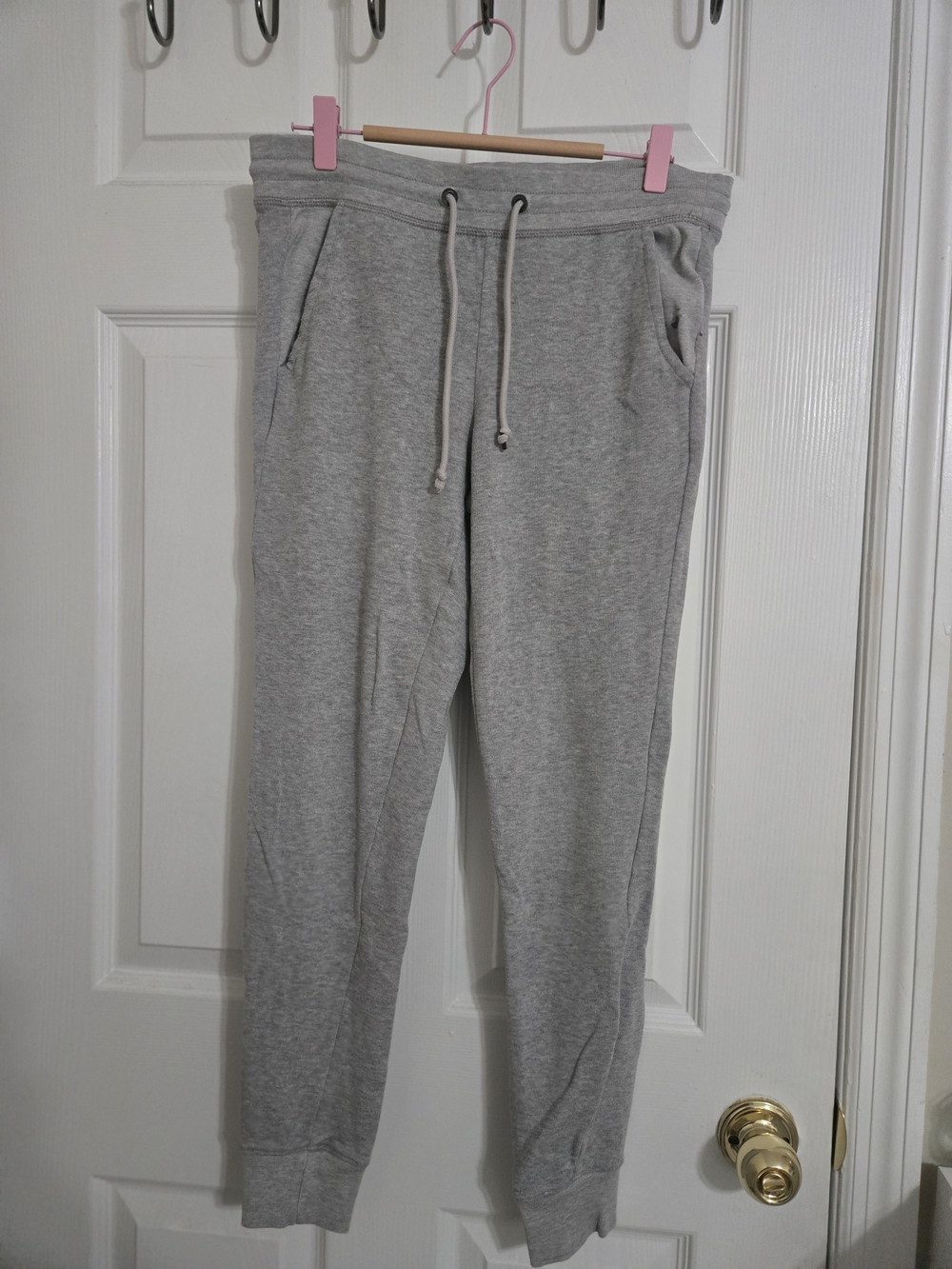 American Eagle Outfitters Light Gray Drawstring Jogger Pants